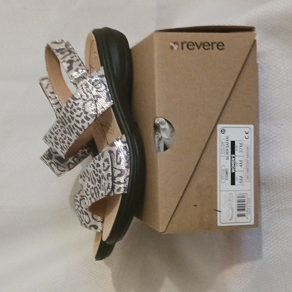 New!! Revere Como silver safari sandals - Picture 2 of 11